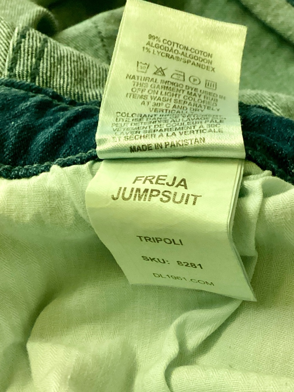 DL1961 Freja Denim Jumpsuit – Tripoli Wash – Size Large - Picture 4 of 4